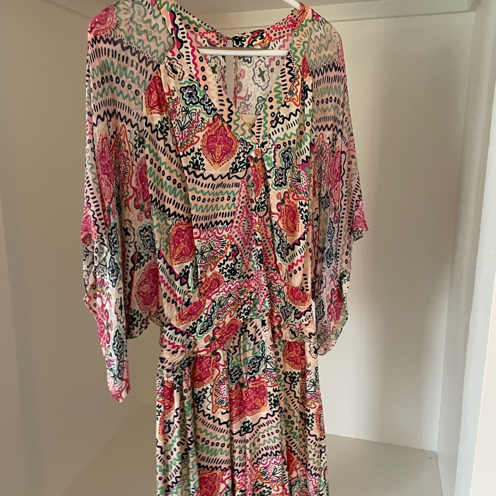 Maeve Pink Flutter Sleeve Sundress